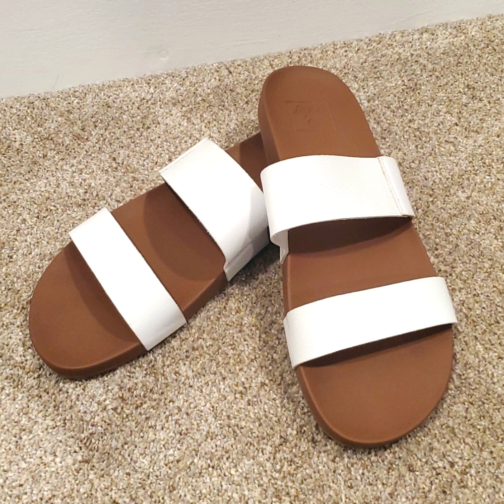 Reef cushion slide, women's 11 white